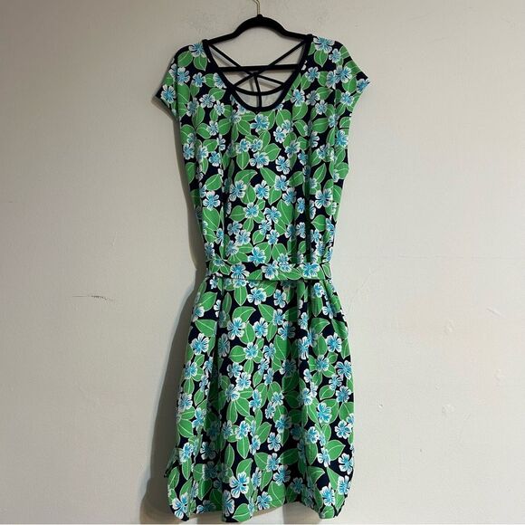 T by Talbots Open Back Short Sleeve Dress Floral Fields Plus Size 2x - Picture 6 of 10